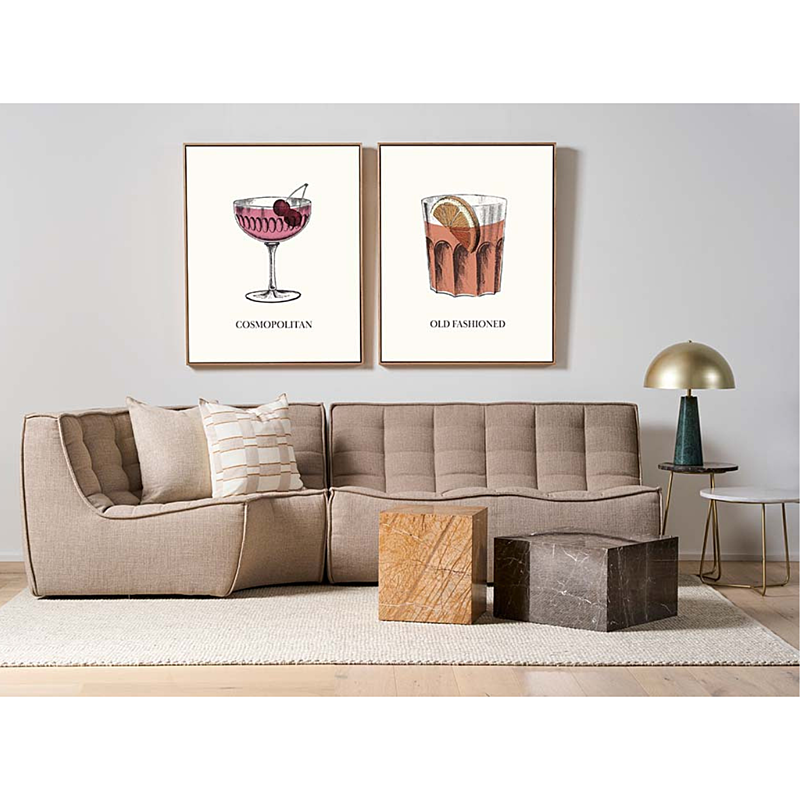 COCKTAILS OLD FASHIONED Print Framed To Edge 9 COCKTAILS OLD FASHIONED Print Framed To Edge