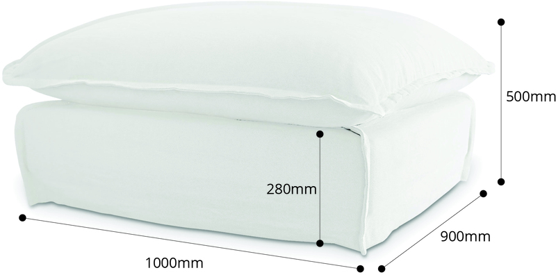 MIST Fabric Ottoman 8 MIST Fabric Ottoman