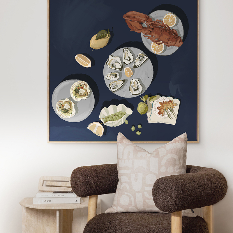 FAMILY GATHERING DEEP BLUE Canvas 1 FAMILY GATHERING DEEP BLUE Canvas