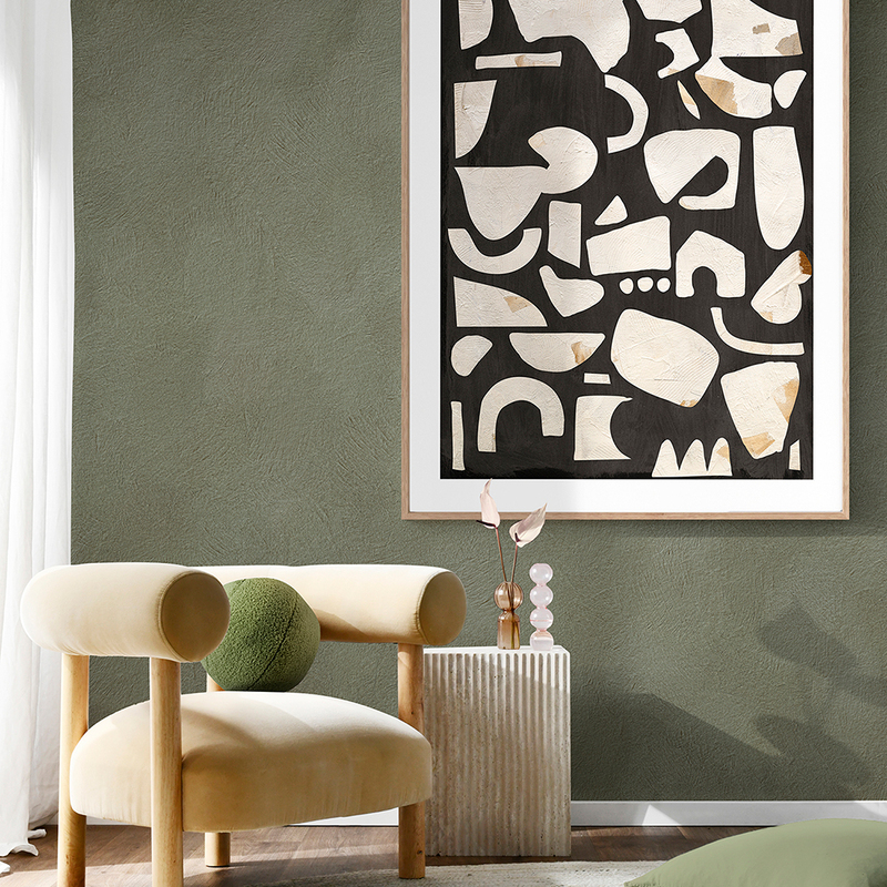 EMBRACING ASYMMETRY BLACK II Framed Print With Mat L 1 EMBRACING ASYMMETRY BLACK II Framed Print With Mat L