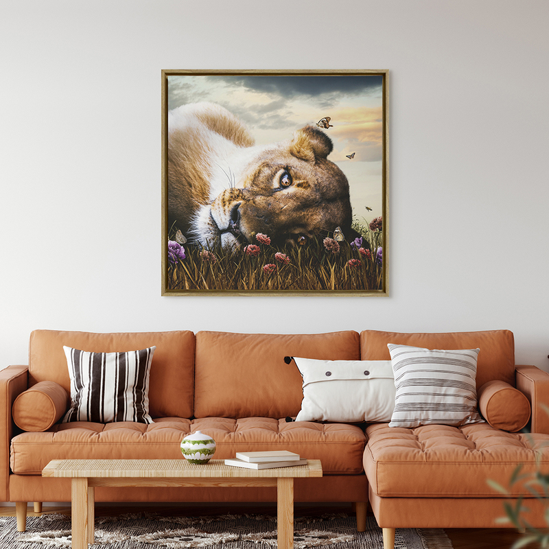 LIONESS II Framed Canvas 1 LIONESS II Framed Canvas