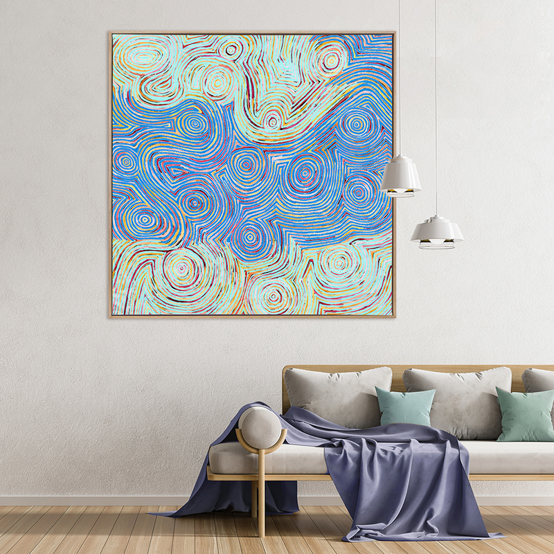 MINA MINA JUKURRPA VI Blue Canvas 1 MINA MINA JUKURRPA VI Blue Canvas