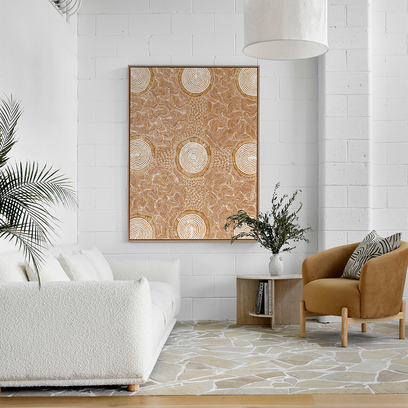 PIKILYI JUKURRPA MUSTARD Canvas 1 PIKILYI JUKURRPA MUSTARD Canvas